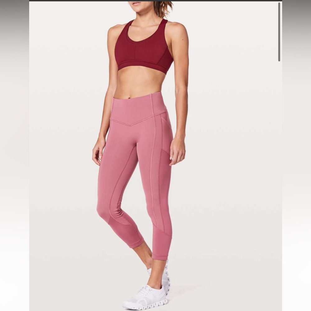 Lululemon All The Right Places Crop II *23" Moss Rose sz. 12 - Picture 3 of 8